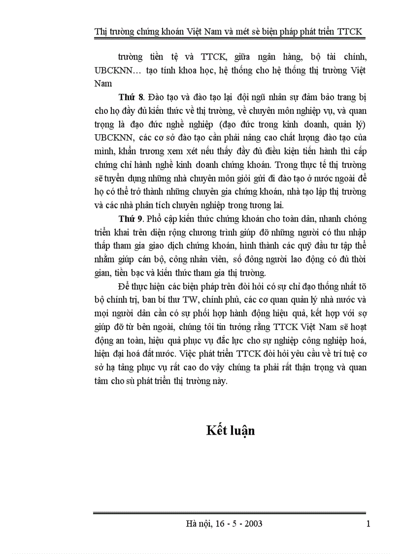 image for page Thị trường chứng khoán Việt Nam và một số biện pháp phát triển TTCK