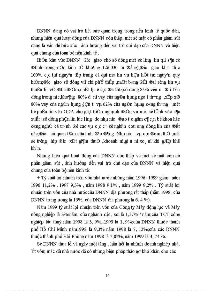 image for page Thực trạng vai trò của dnnn trong nền kinh tế quôc dân