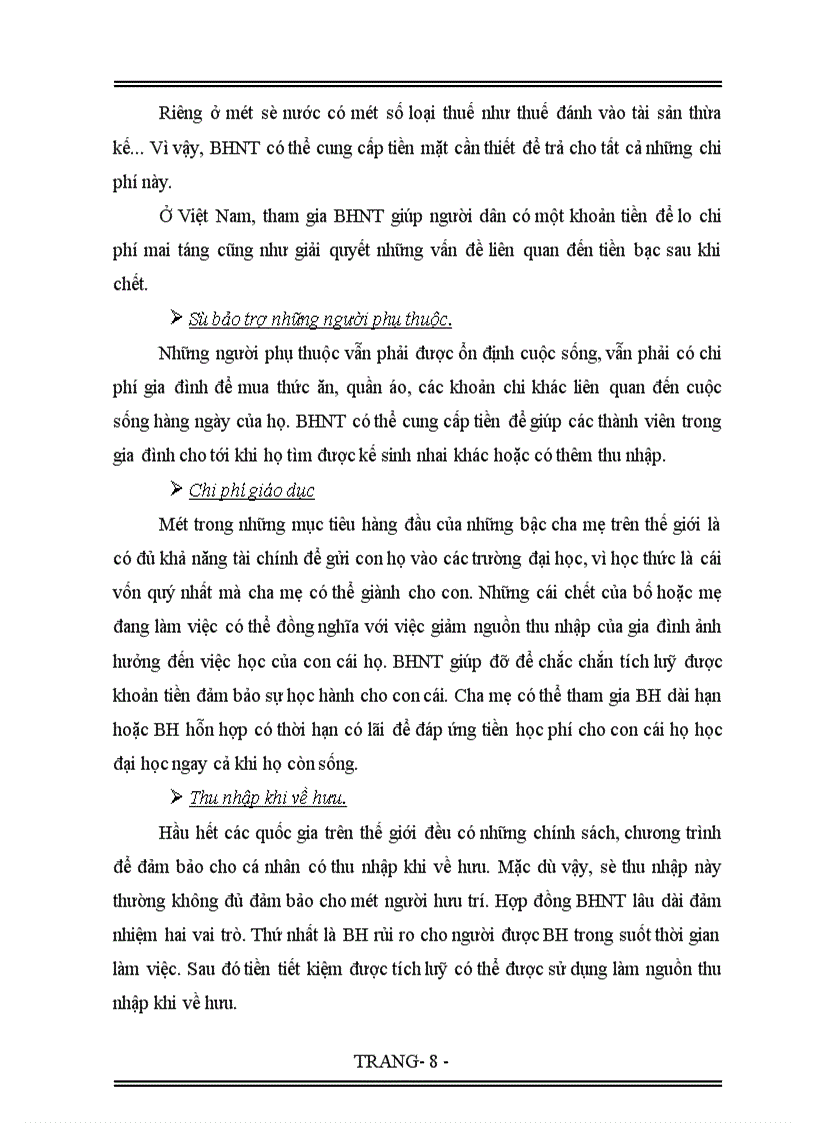 image for page Bảo hiểm nhân thọ ở Việt Nam và phương hướng triển khai