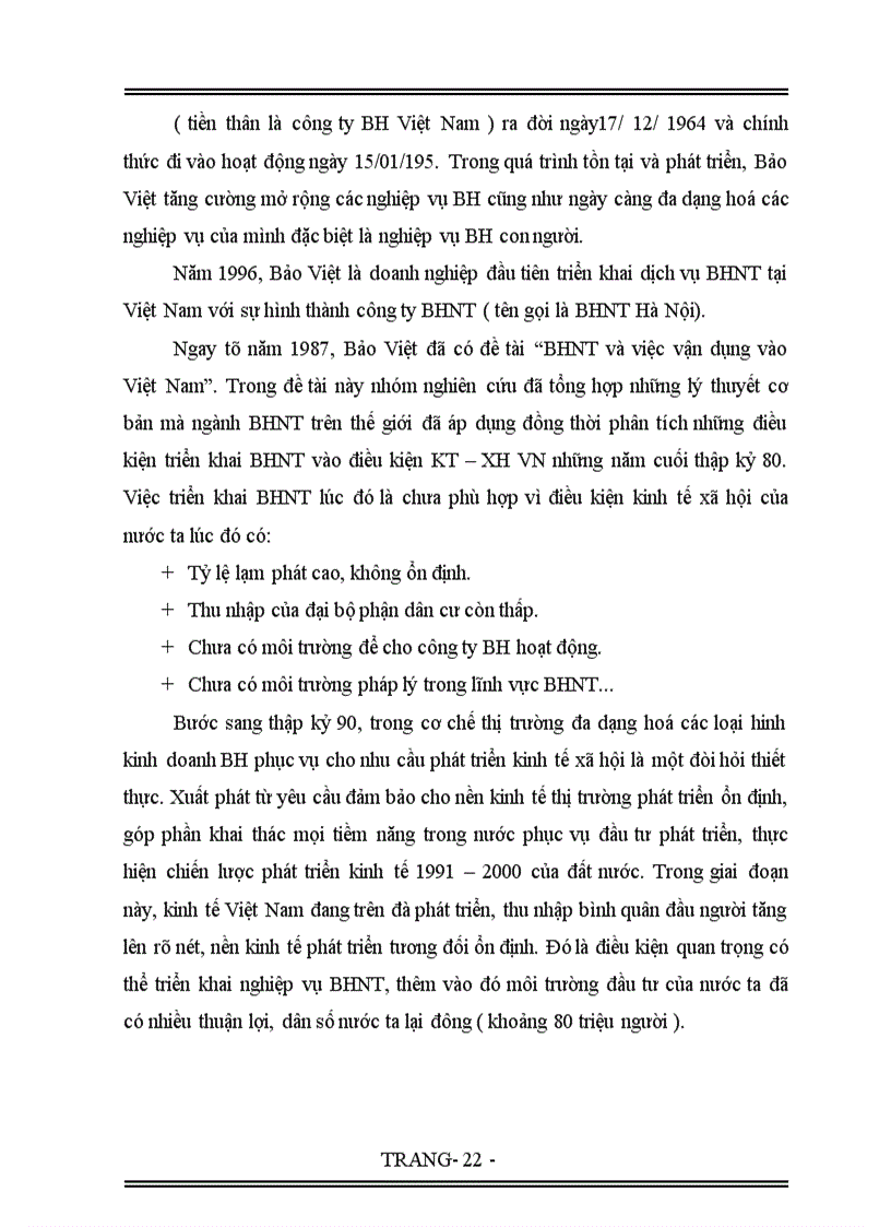 image for page Bảo hiểm nhân thọ ở Việt Nam và phương hướng triển khai