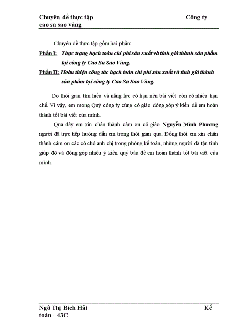 image for page Hoàn thiện công tác kế toán chi phí sản xuất và tính giá thành sản phẩm tại công ty Cao Su Sao Vàng