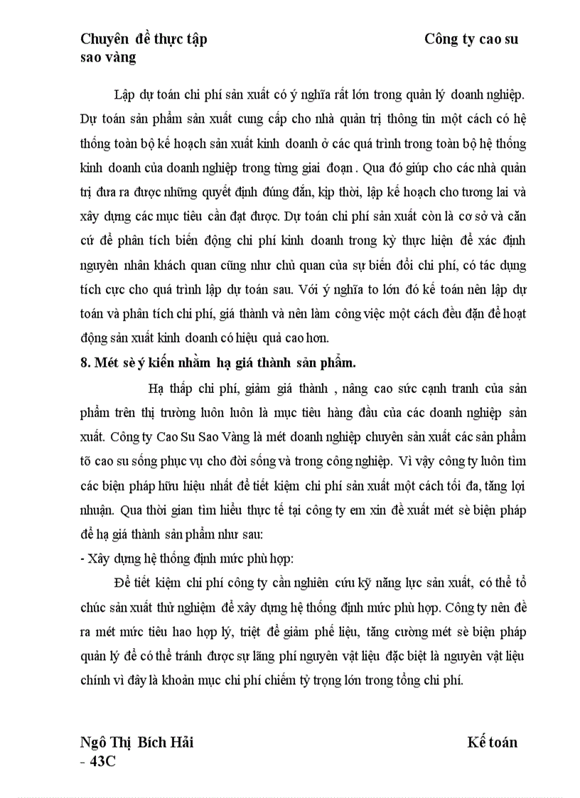 image for page Hoàn thiện công tác kế toán chi phí sản xuất và tính giá thành sản phẩm tại công ty Cao Su Sao Vàng