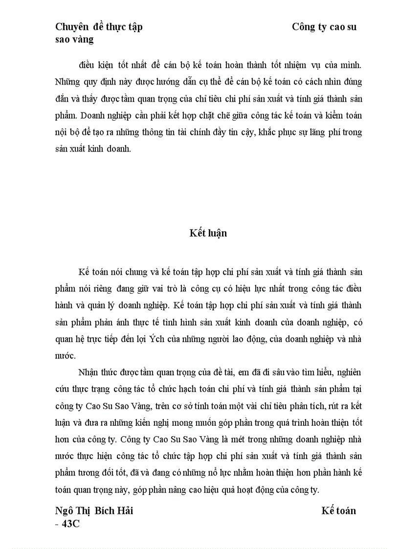 image for page Hoàn thiện công tác kế toán chi phí sản xuất và tính giá thành sản phẩm tại công ty Cao Su Sao Vàng