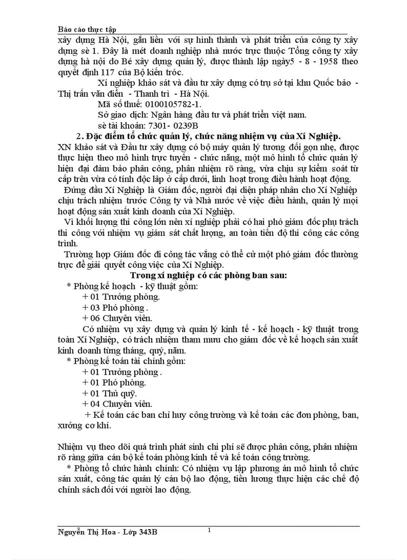 image for page Kế toán và quản lí nguyên vật liệu tại xí nghiệp khảo sát và đầu tư xây dựng