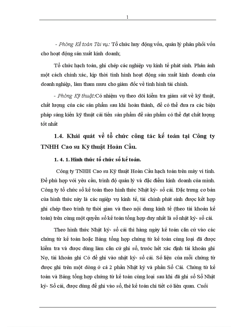 image for page Hoàn thiện công tác kế toán tập hợp chi phí sản xuất và tính giá thành sản phẩm tại Công ty TNHH Cao su Kỹ thuật Hoàn Cầu .