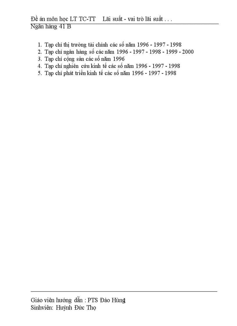 image for page Lãi suất - Vai trò của lãi suất và đổi mới chính sách lãi suất trong giai đoạn hiện nay