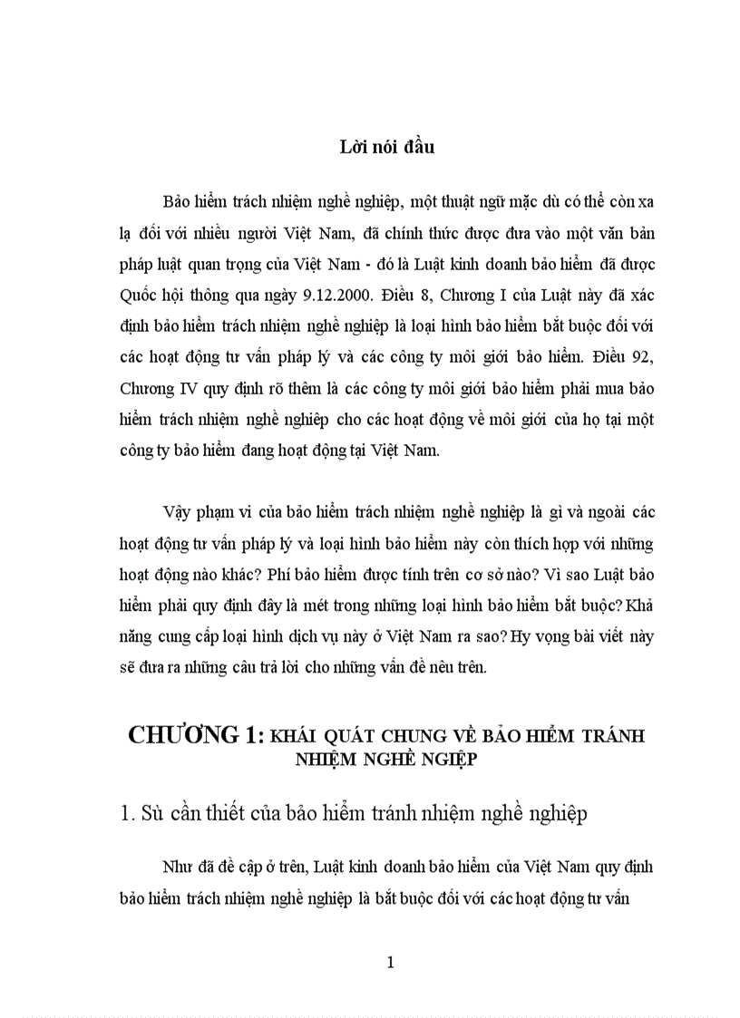 image for page Nhu cầu của thị trường đối với sản phẩm bảo hiểm trách nhiệm nghề nghiệp