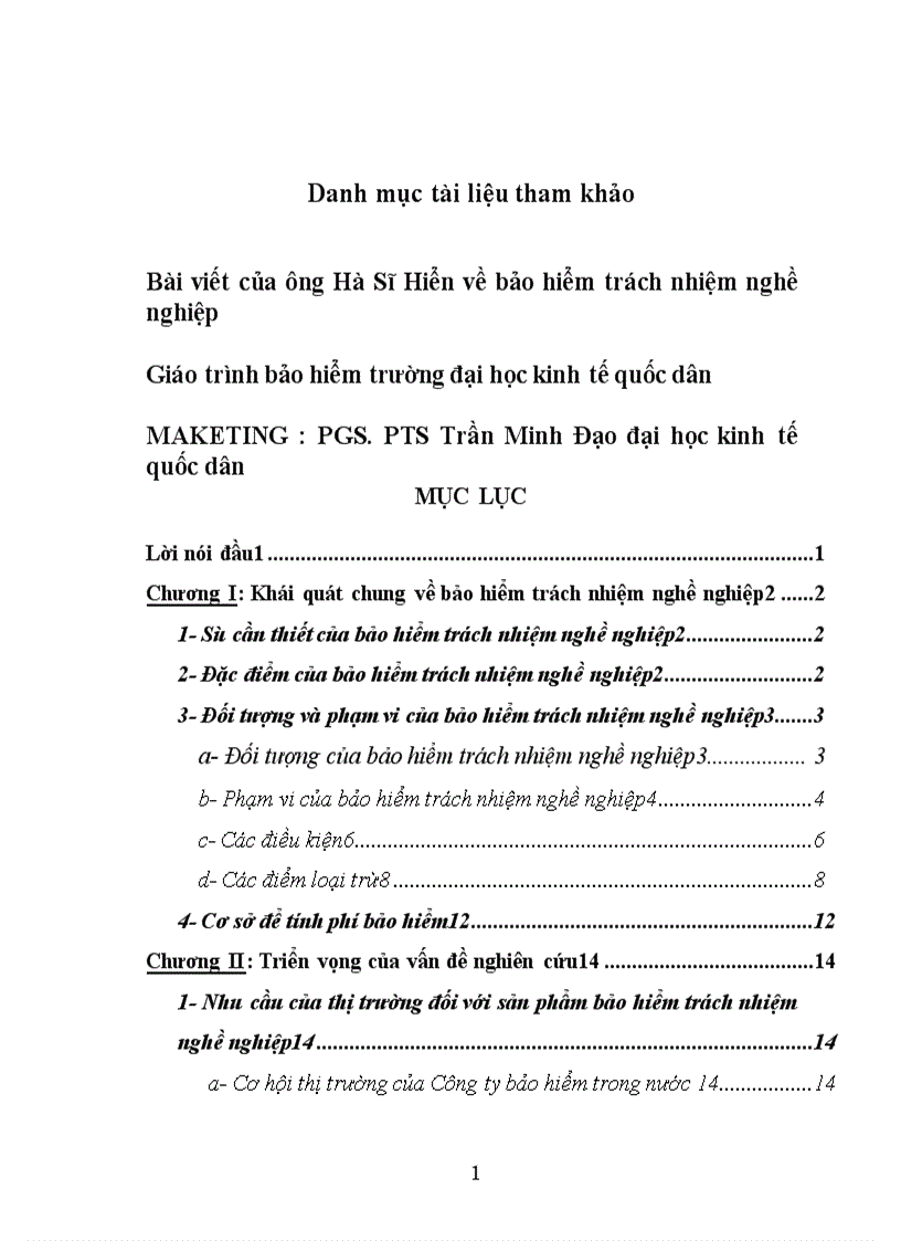 image for page Nhu cầu của thị trường đối với sản phẩm bảo hiểm trách nhiệm nghề nghiệp