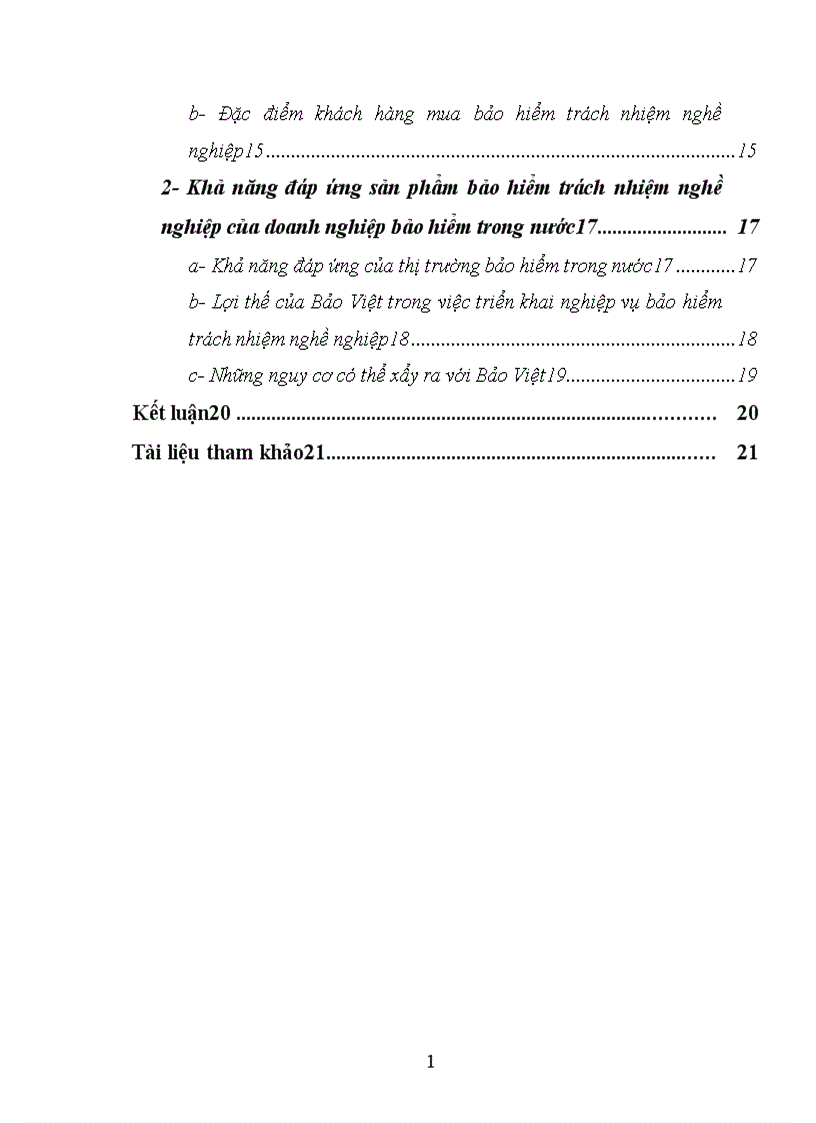 image for page Nhu cầu của thị trường đối với sản phẩm bảo hiểm trách nhiệm nghề nghiệp