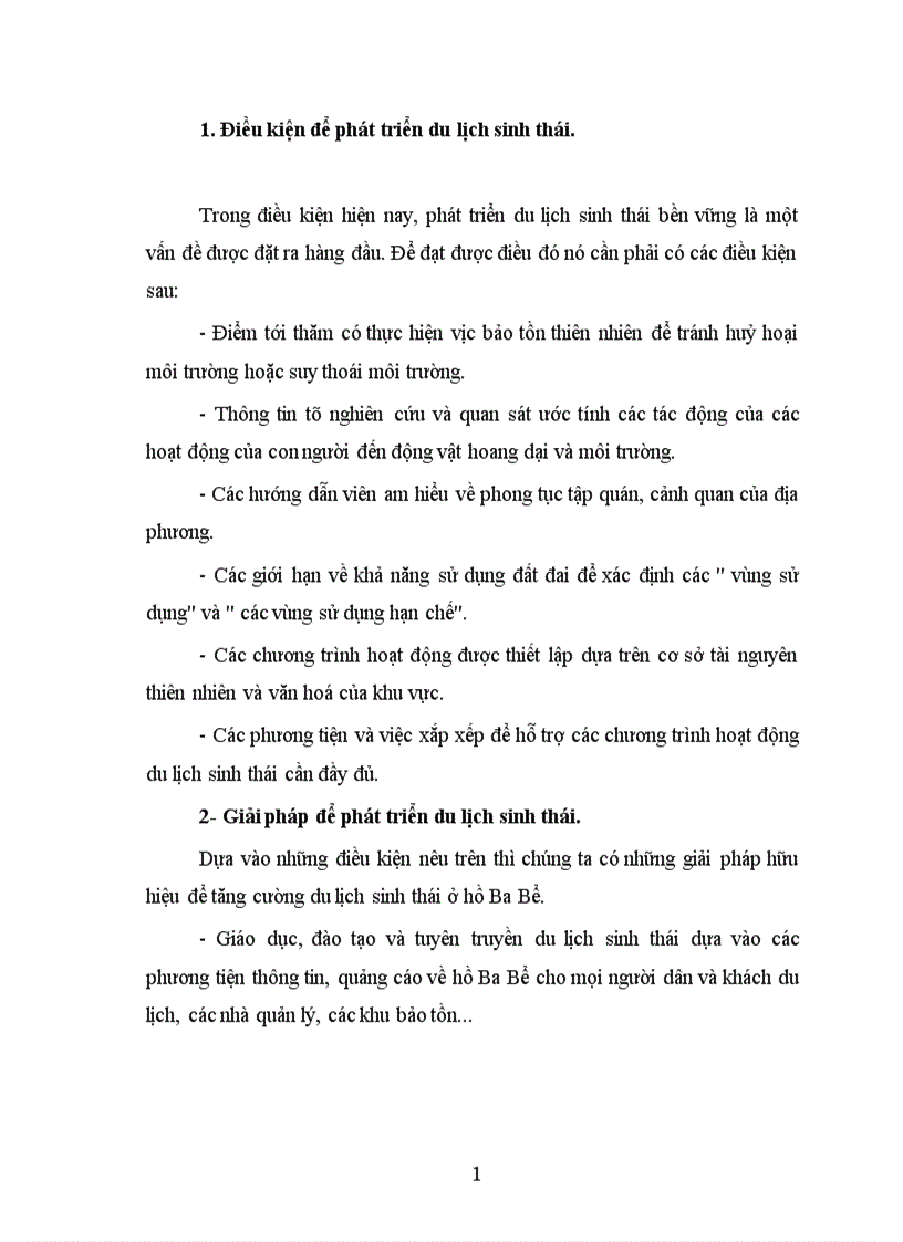 image for page Giải pháp để phát triển du lịch sinh thái