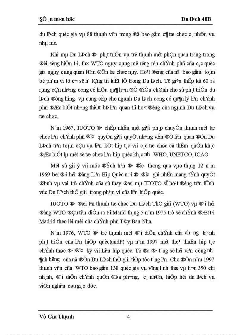 image for page Vai trò của WTO đối với Du lịch Việt Nam