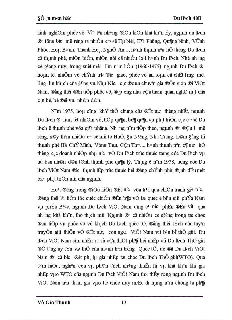 image for page Vai trò của WTO đối với Du lịch Việt Nam