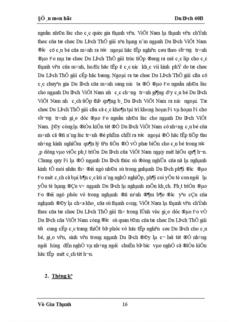 image for page Vai trò của WTO đối với Du lịch Việt Nam