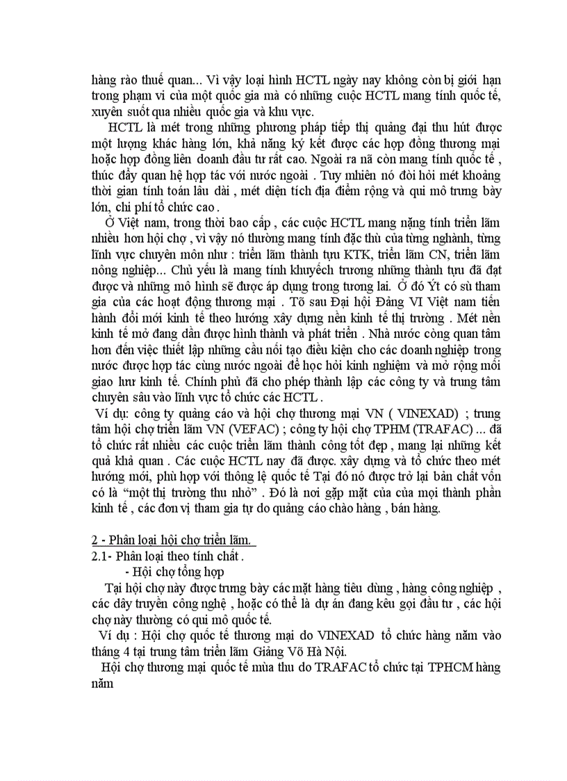 image for page Thực trạng tổ chức hội chợ triển lãm ở VN thời gian qua