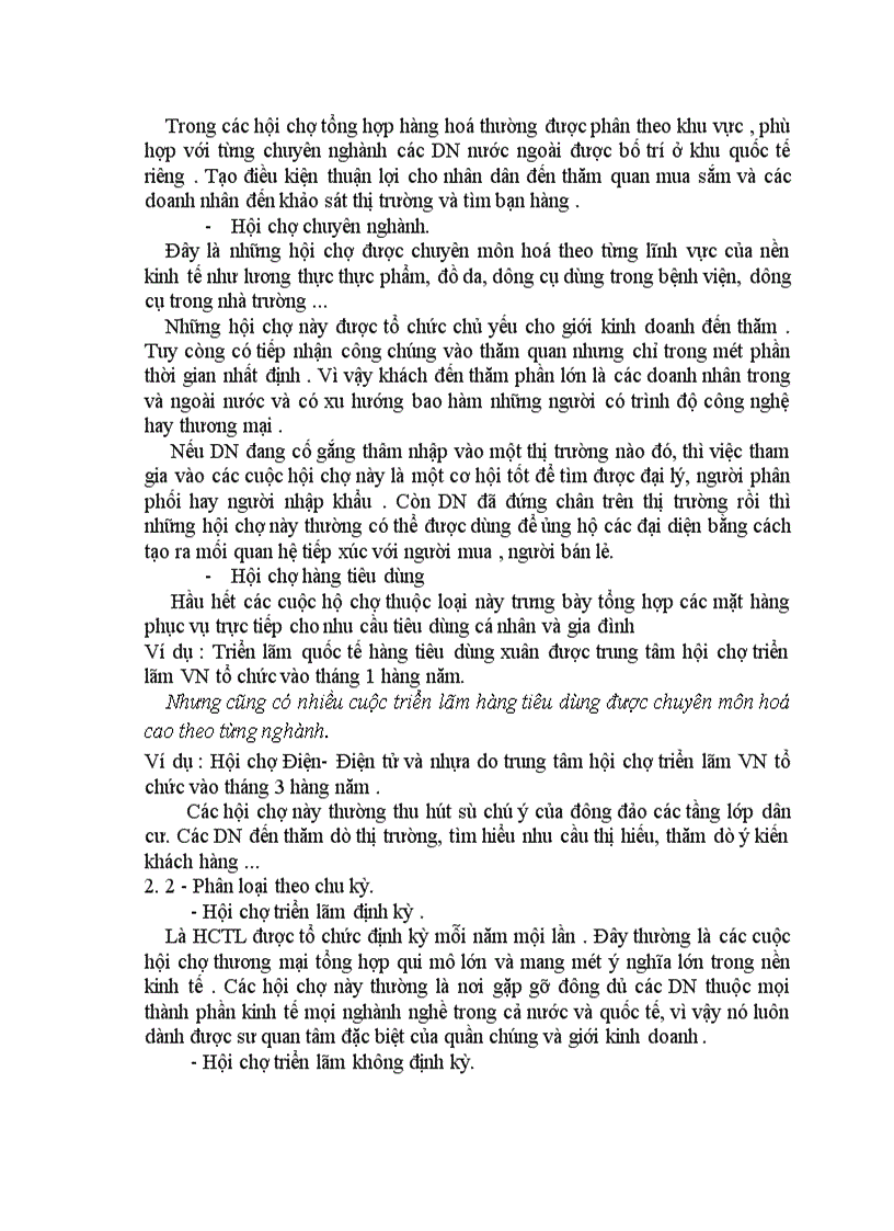 image for page Thực trạng tổ chức hội chợ triển lãm ở VN thời gian qua