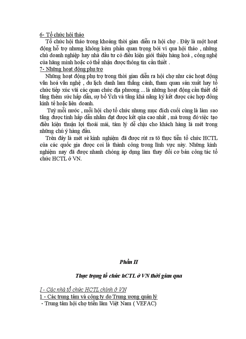 image for page Thực trạng tổ chức hội chợ triển lãm ở VN thời gian qua