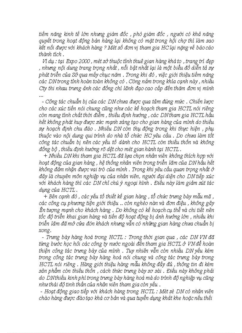 image for page Thực trạng tổ chức hội chợ triển lãm ở VN thời gian qua