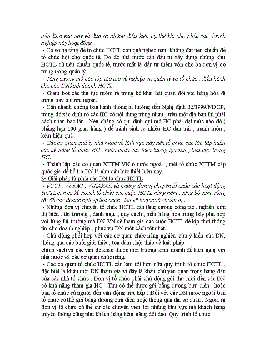 image for page Thực trạng tổ chức hội chợ triển lãm ở VN thời gian qua