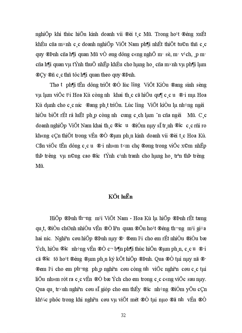 image for page Ảnh hưởng của hiệp định thương mại Việt nam - Hoa kỳ đối với xuất khẩu của Việt nam sang thị trường Mỹ
