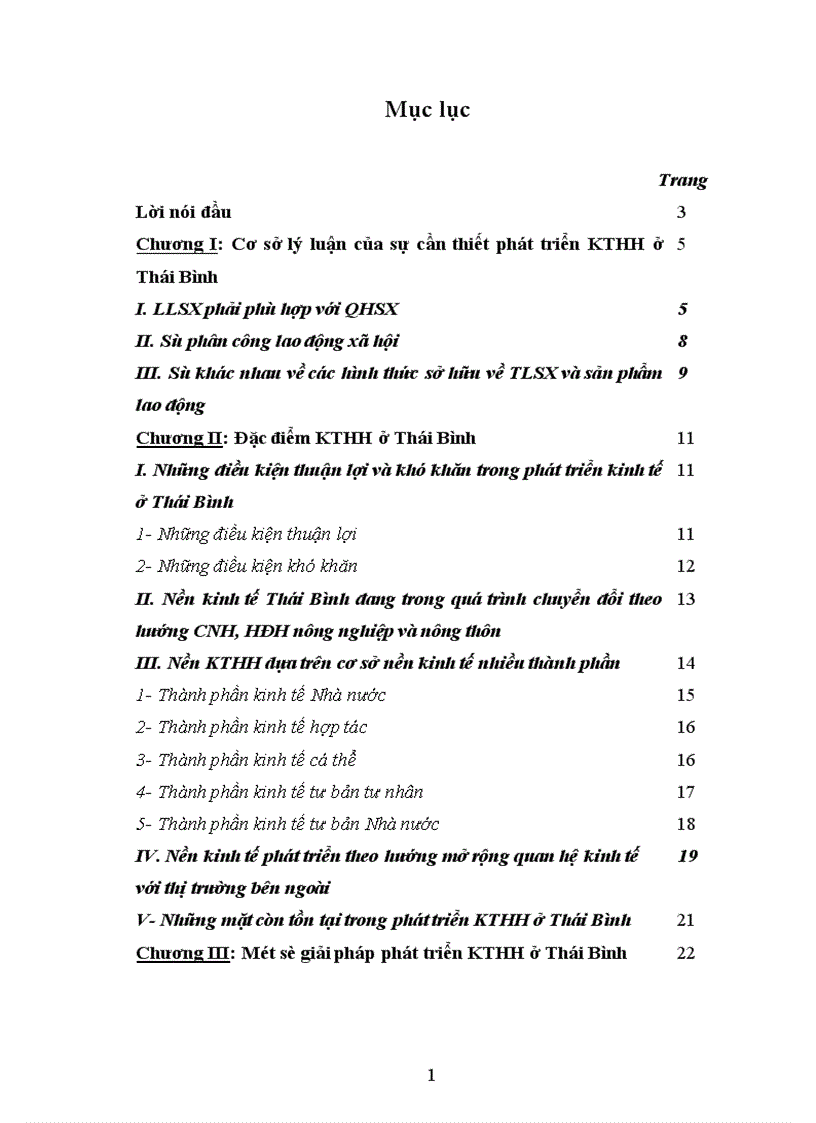 image for page Sự cần thiết và các giải pháp phát triển KTHH ở Thái Bình
