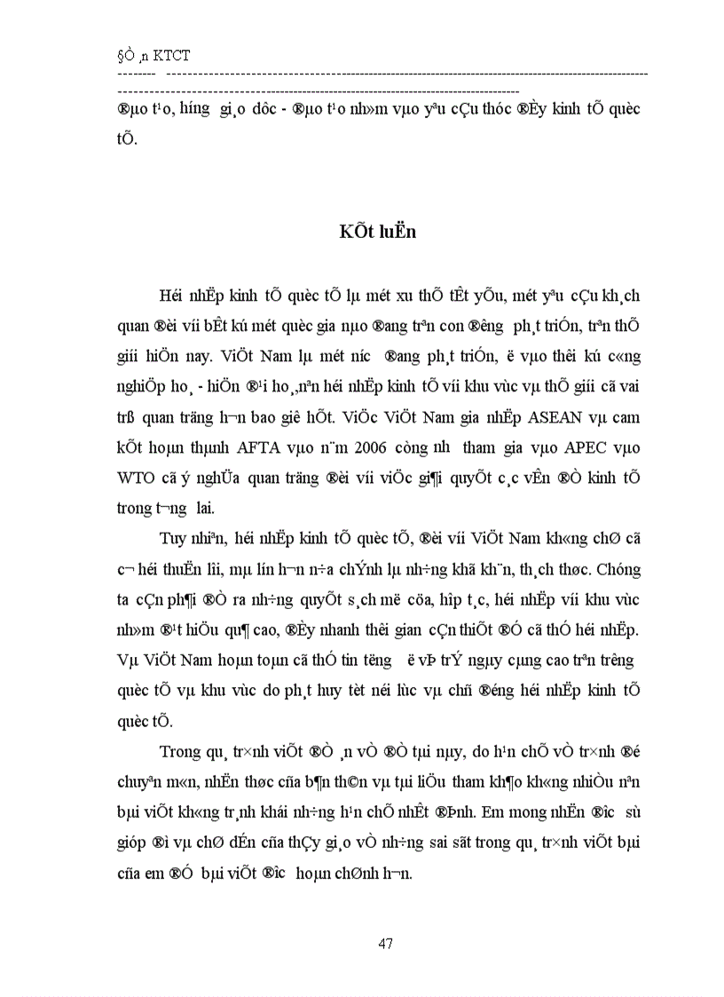 image for page Thực trạng hội nhập kinh tế quốc tế của Việt Nam