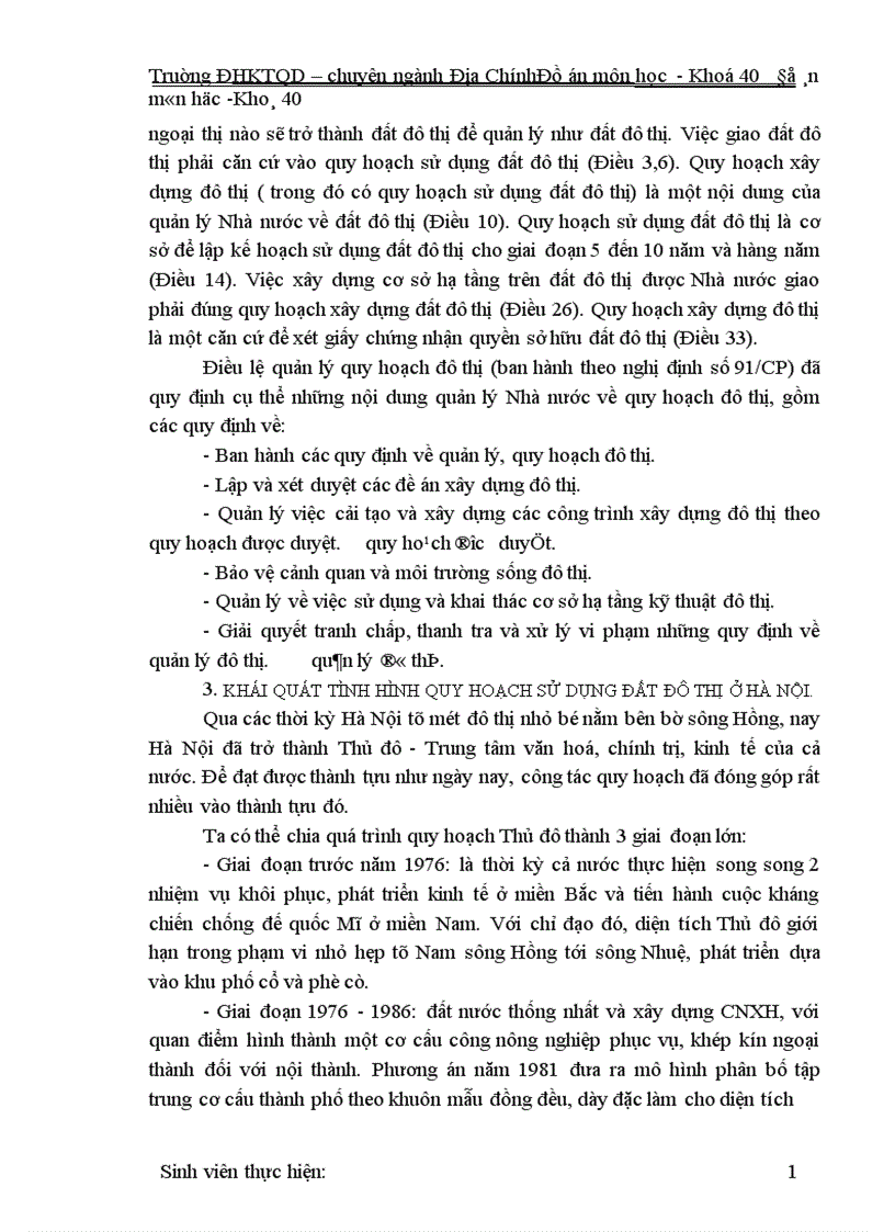image for page Thực trạng và một số biện pháp của công tác quy hoạch sử dụng đất đô thị