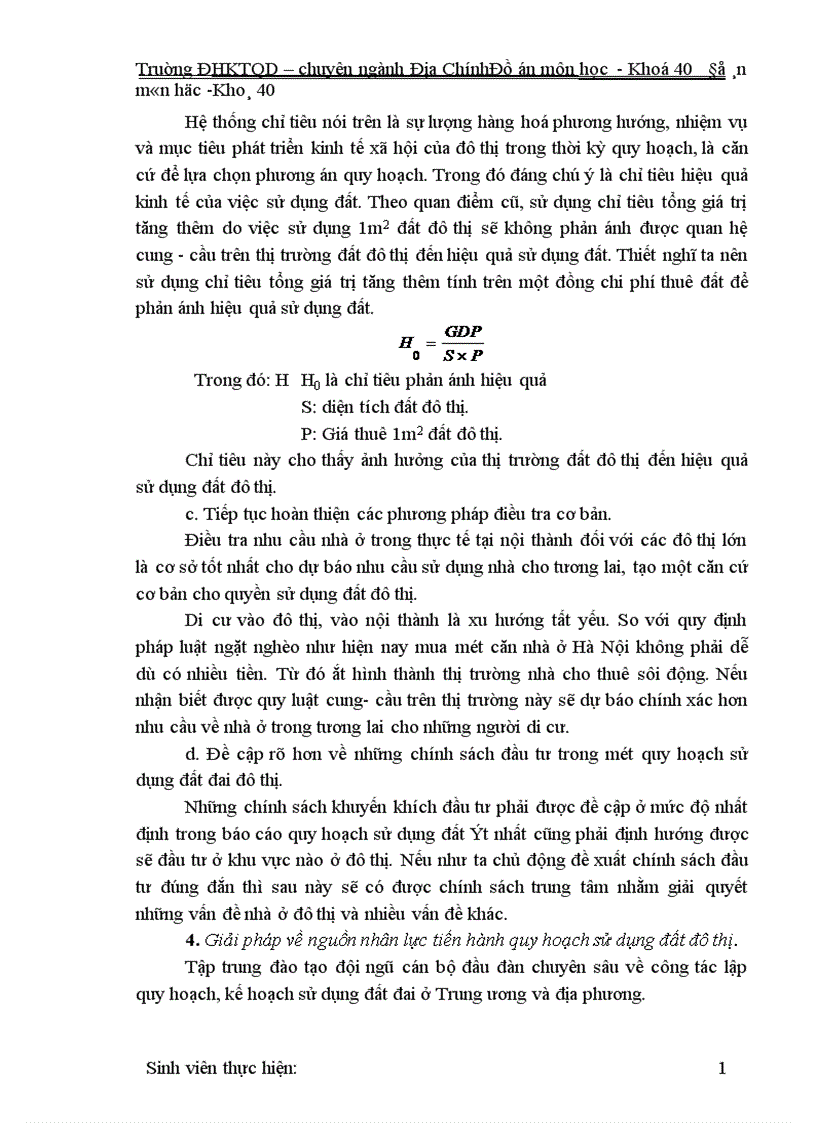 image for page Thực trạng và một số biện pháp của công tác quy hoạch sử dụng đất đô thị