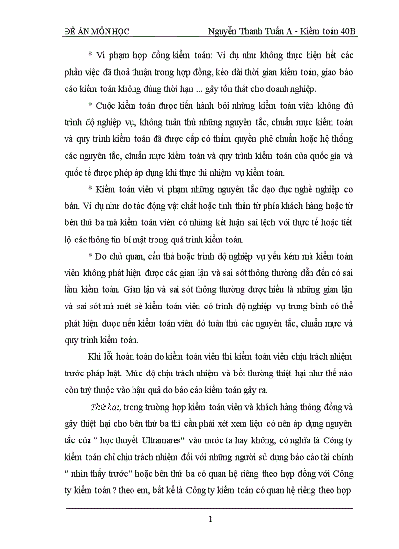 image for page Trách nhiệm pháp lý của kiểm toán viên và Công ty kiểm toán đối với báo cáo kiểm toán