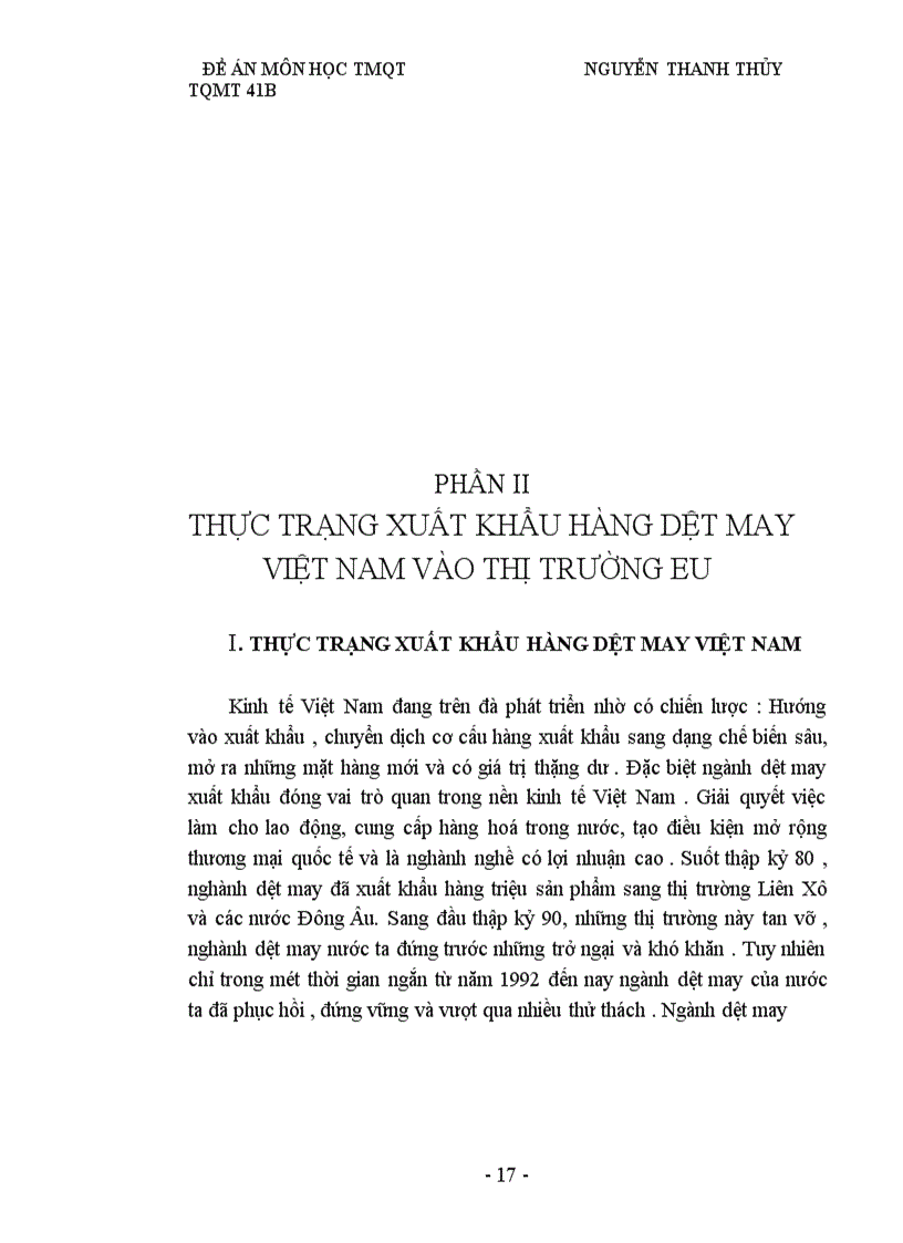 image for page Thúc đẩy xuất khẩu hàng dệt may việt nam sang thị trường eu