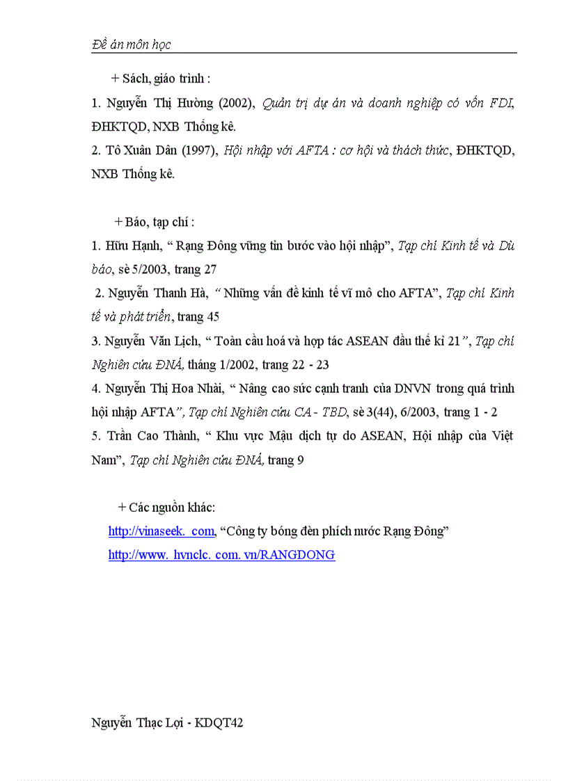 image for page Tác động của việc hội nhập AFTA(Asean Free Trade Area) đến công ty bóng đèn- phích nước rạng đông