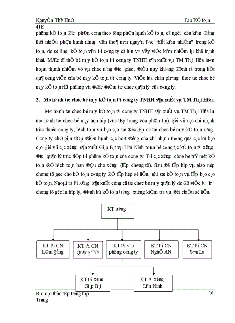 image for page Thực trạng tổ chức công tác hạch toán kế toán