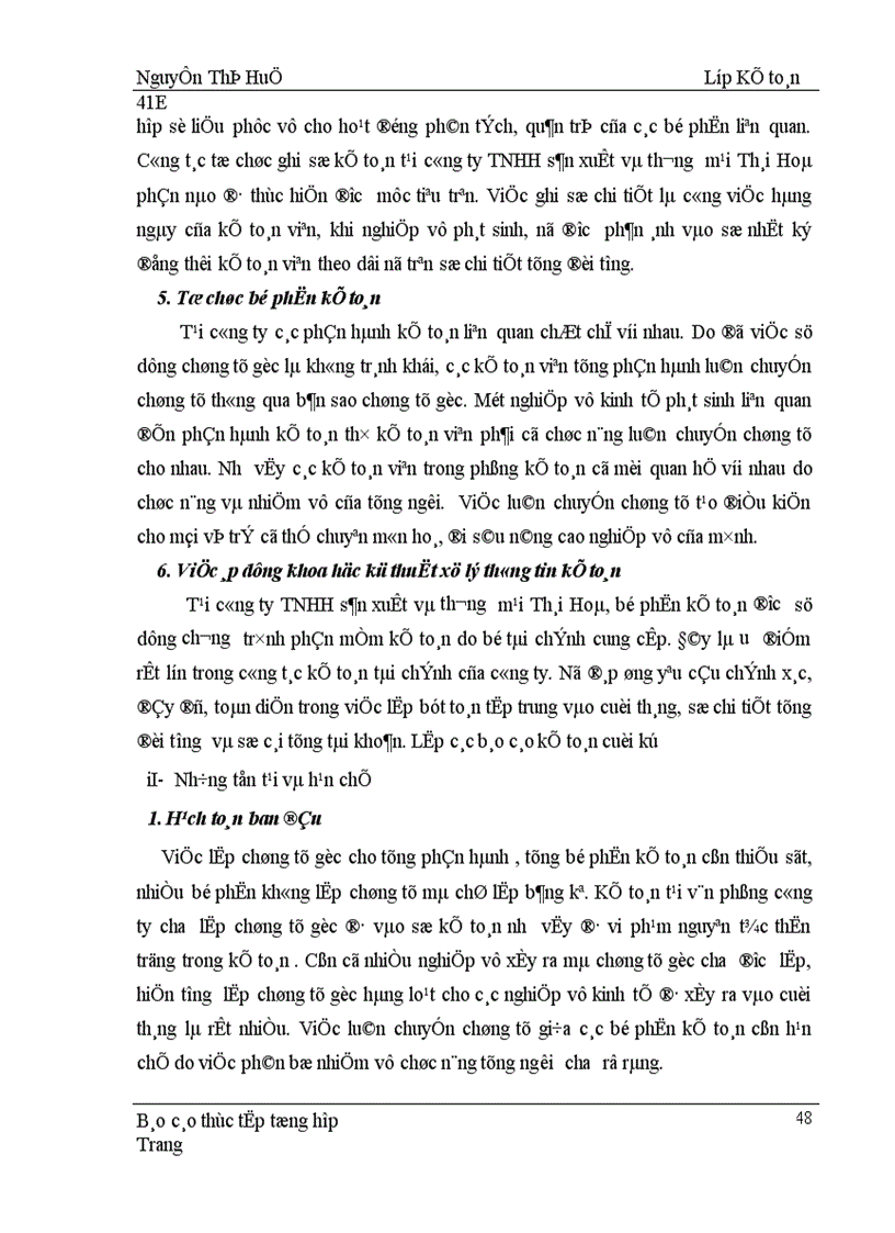 image for page Thực trạng tổ chức công tác hạch toán kế toán