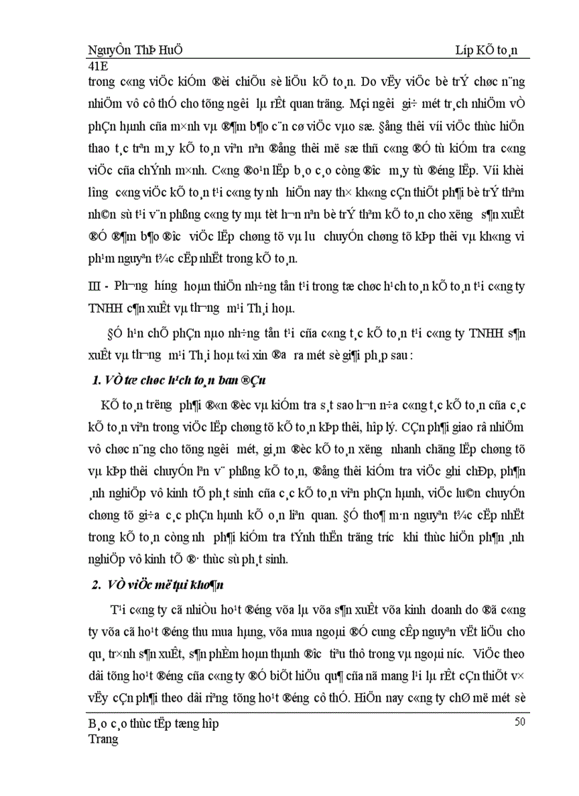 image for page Thực trạng tổ chức công tác hạch toán kế toán