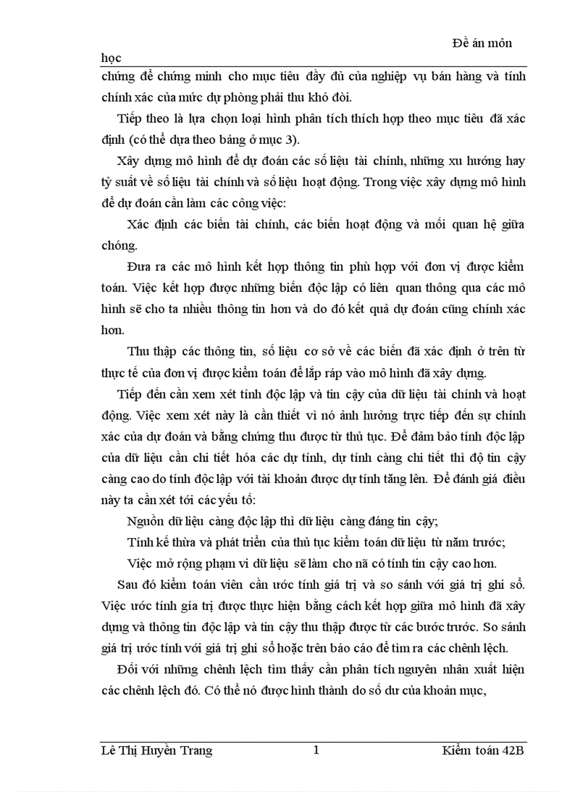 image for page Thủ tục phân tích và vận dụng thủ tục phân tích trong giai đoạn lập kế hoạch kiểm toán báo cáo tài chính