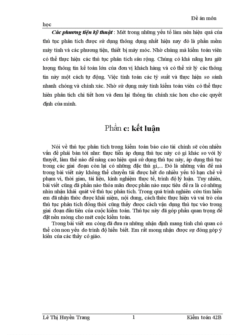 image for page Thủ tục phân tích và vận dụng thủ tục phân tích trong giai đoạn lập kế hoạch kiểm toán báo cáo tài chính
