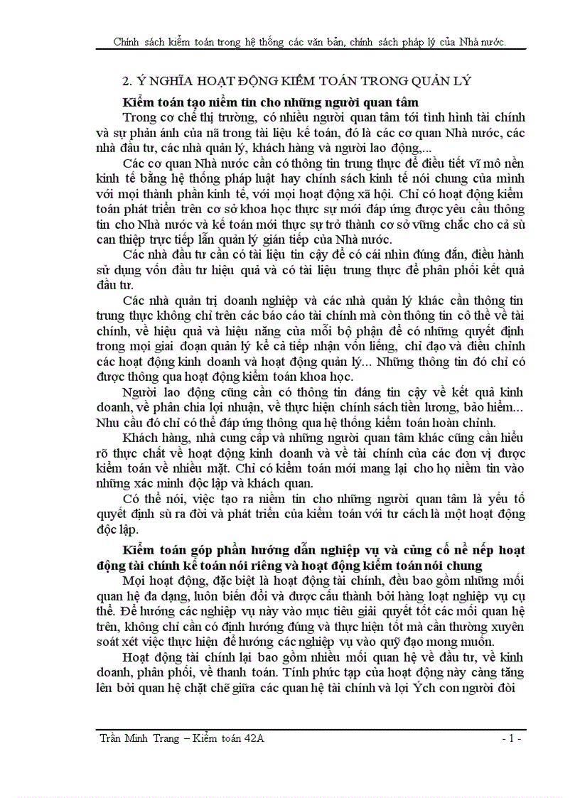 image for page Chính sách kiểm toán trong hệ thống các văn bản, chính sách pháp lý của Nhà nước