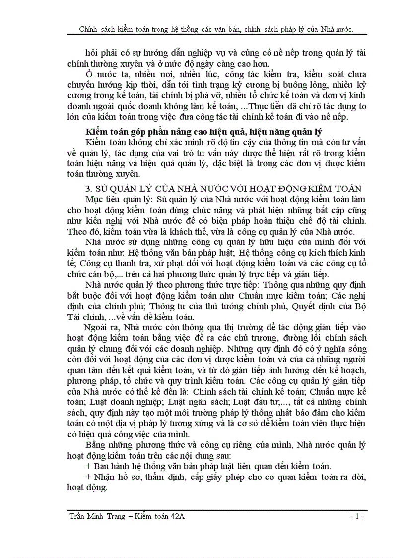image for page Chính sách kiểm toán trong hệ thống các văn bản, chính sách pháp lý của Nhà nước