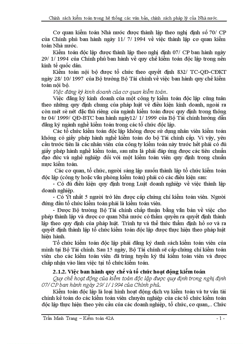 image for page Chính sách kiểm toán trong hệ thống các văn bản, chính sách pháp lý của Nhà nước