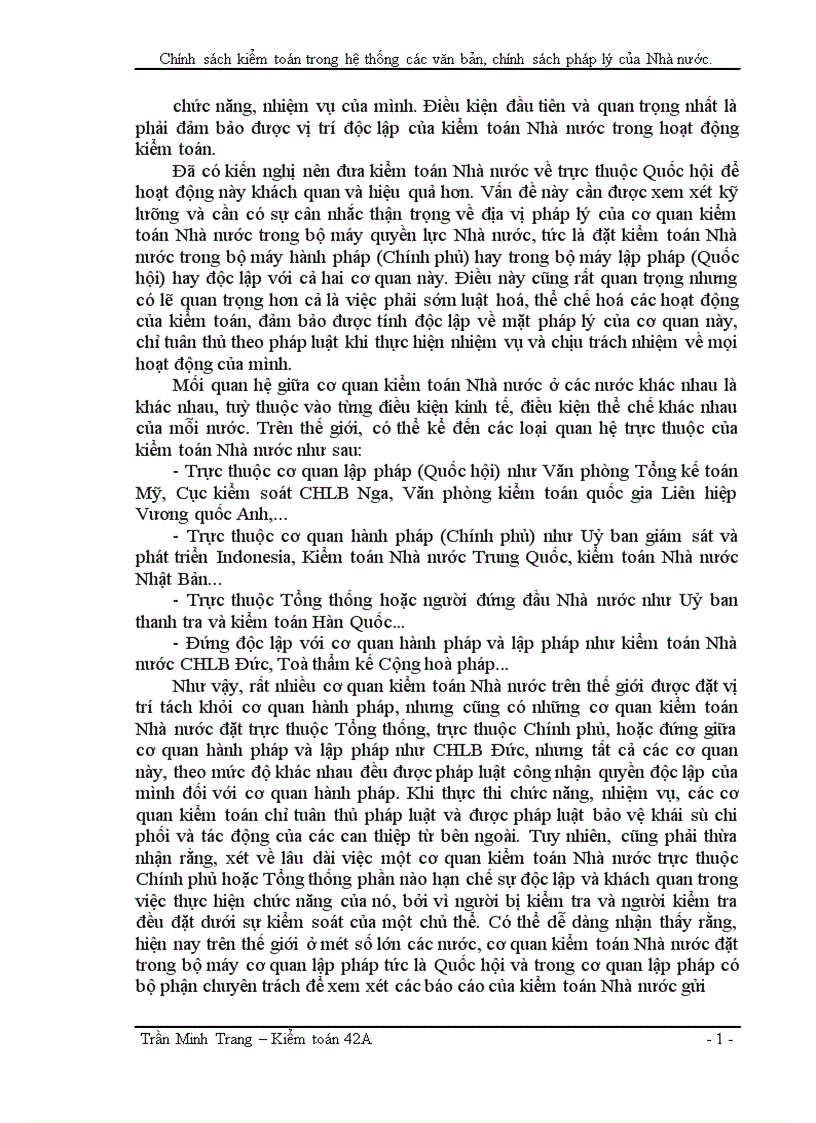image for page Chính sách kiểm toán trong hệ thống các văn bản, chính sách pháp lý của Nhà nước