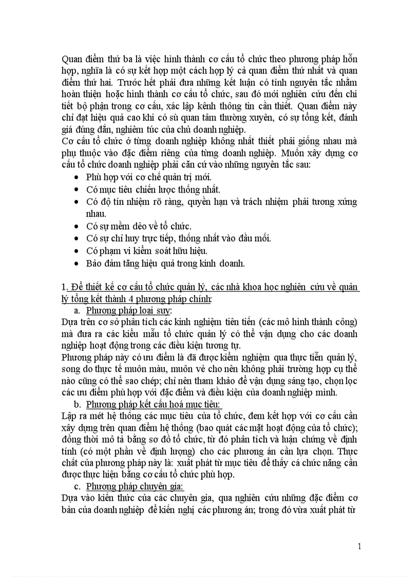 image for page Phương pháp xây dựng cơ cấu tổ chức của một doanh nghiệp