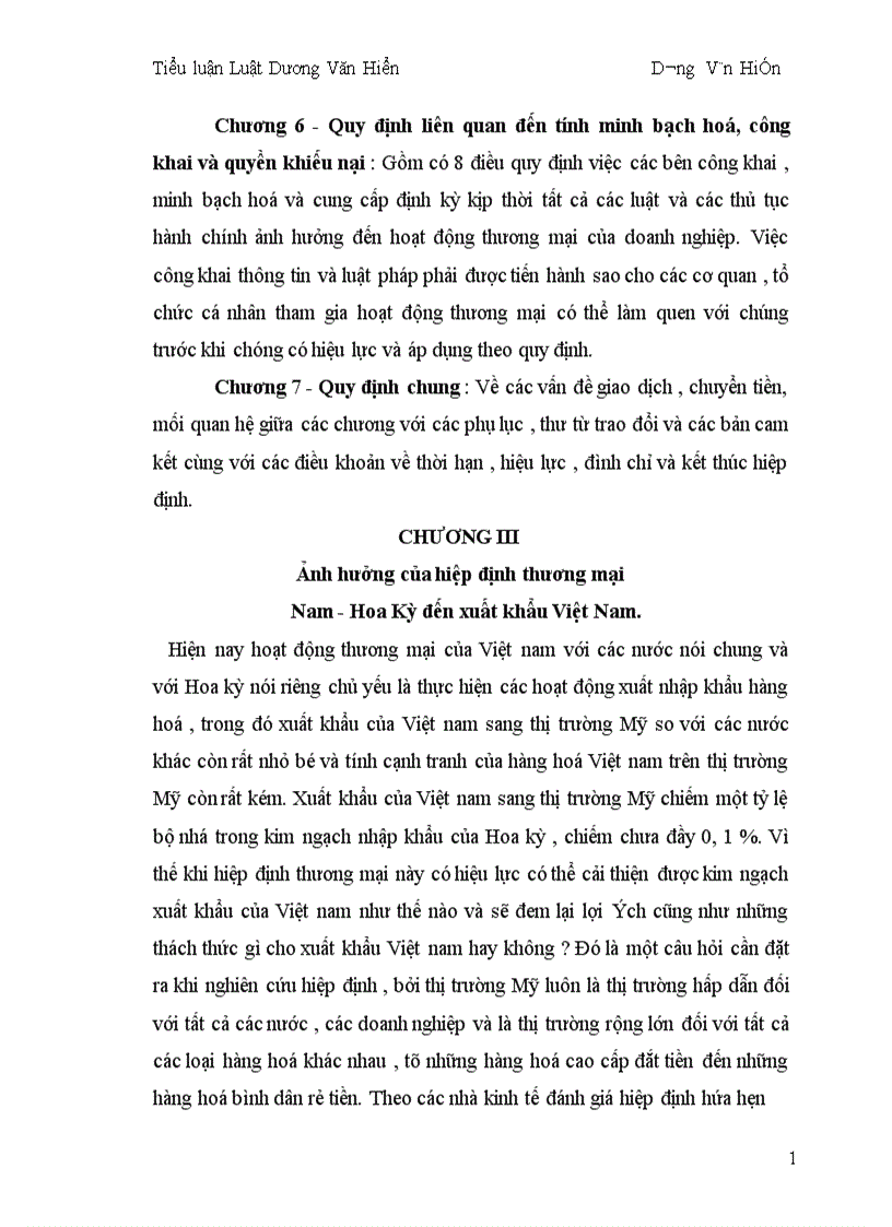 image for page Ảnh hưởng của hiệp định thương mại Việt nam - Hoa kỳ đối với xuất khẩu của Việt Nam sang thị trường Mỹ.