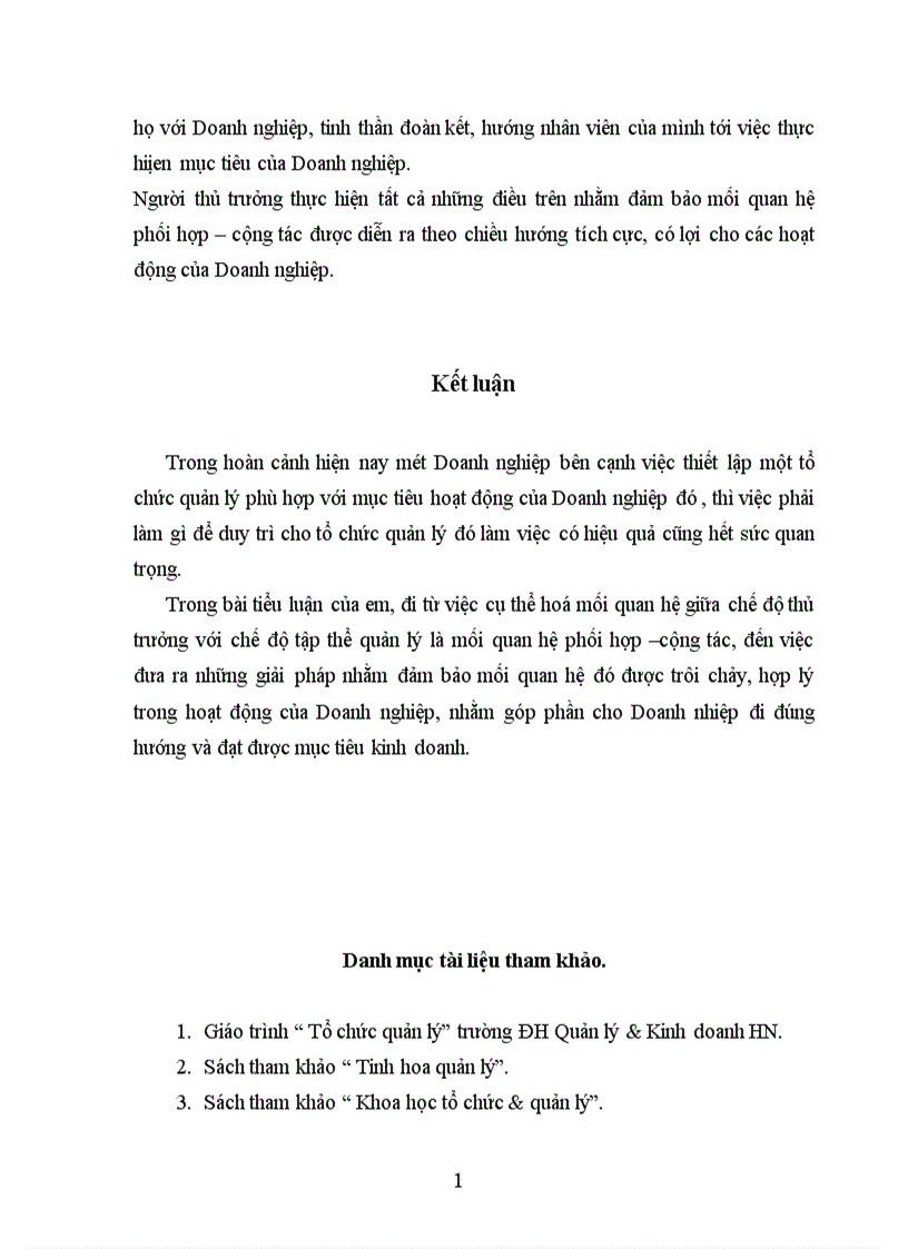 image for page Mối quan hệ giữa chế độ Thủ trưởng và chế độ Tập thể quản lý là mối quan hệ phối hợp