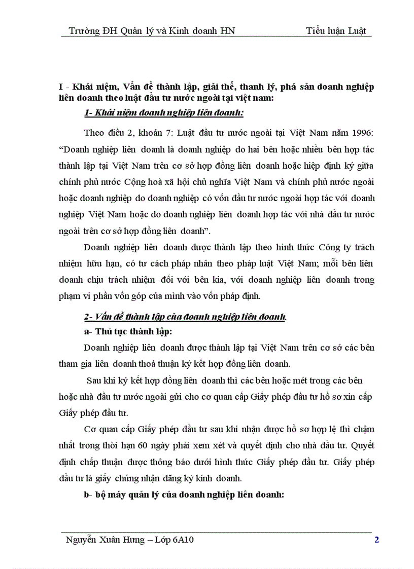 image for page Quyền và nghĩa vụ của doanh nghiệp liên doanh.