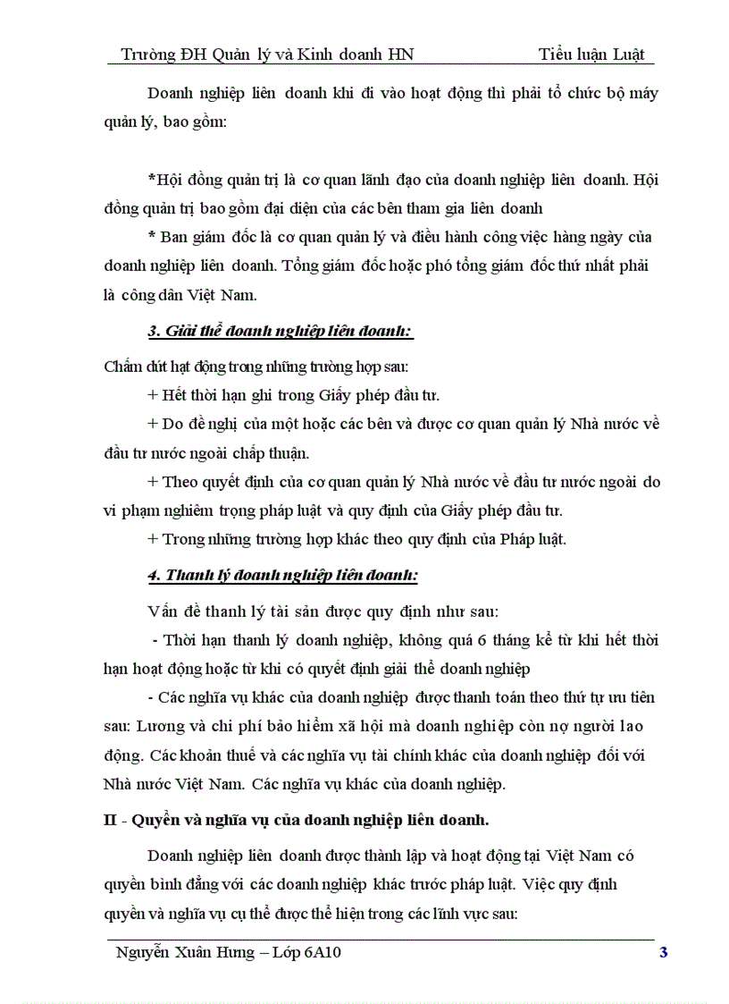 image for page Quyền và nghĩa vụ của doanh nghiệp liên doanh.