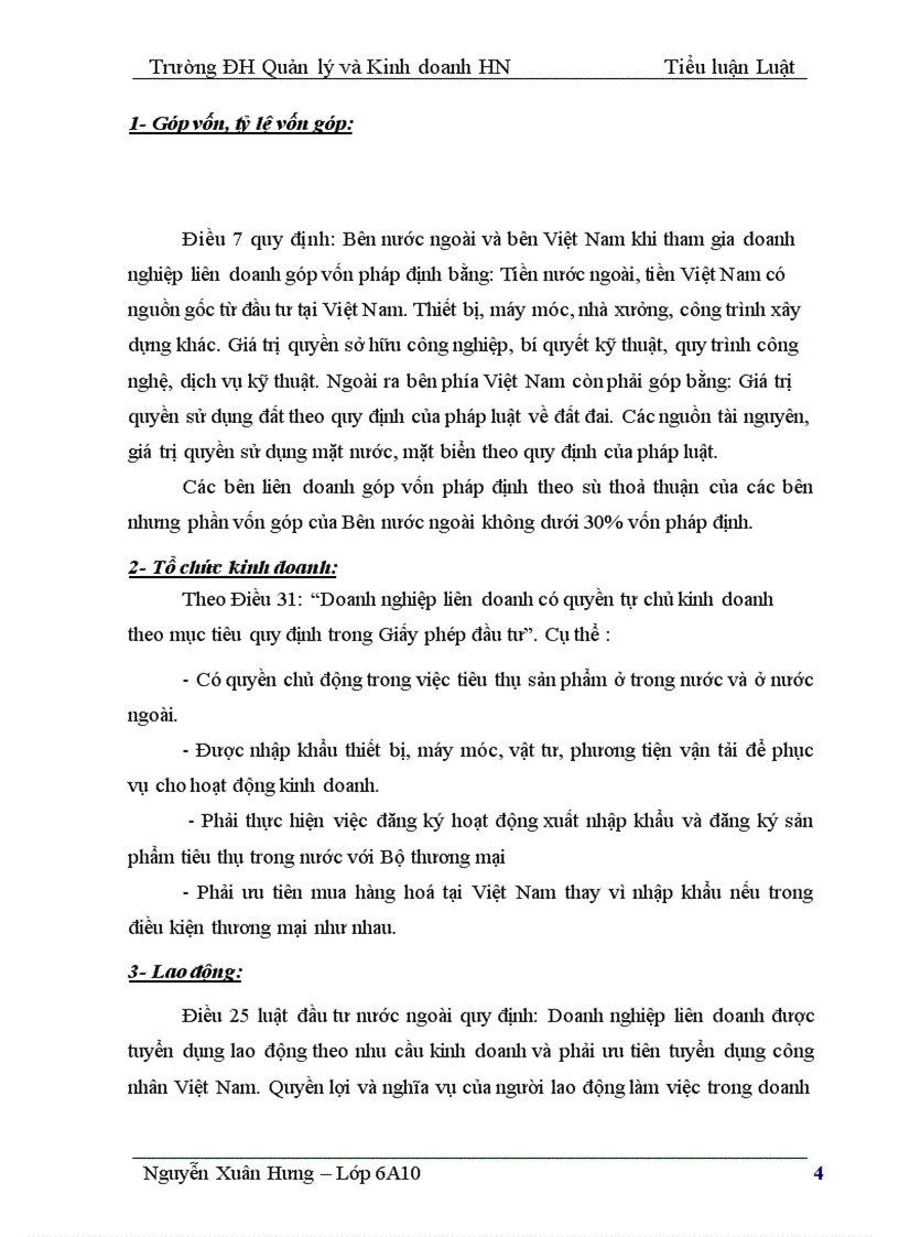 image for page Quyền và nghĩa vụ của doanh nghiệp liên doanh.