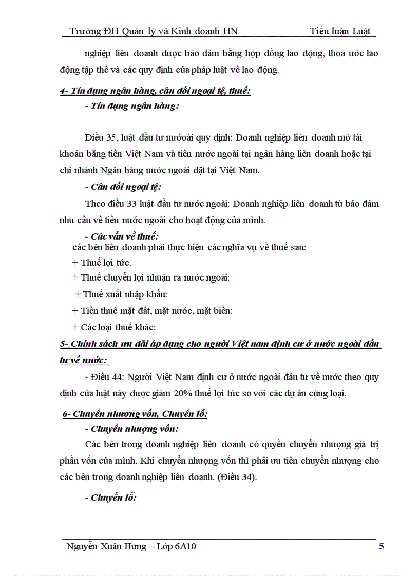 image for page Quyền và nghĩa vụ của doanh nghiệp liên doanh.