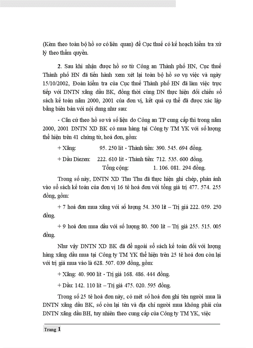 image for page Xử lý tình huống khai man trốn thuế trong kinh doanh của doanh nghiệp tư nhân xăng dầu BK