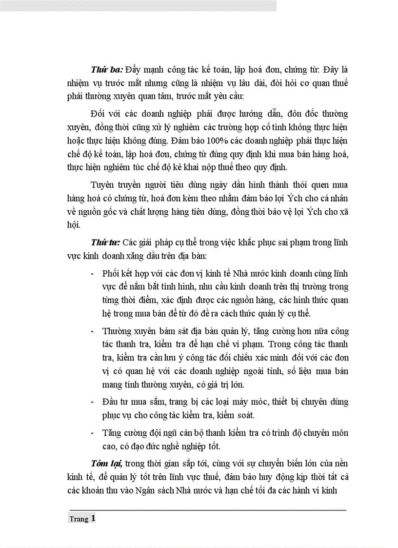 image for page Xử lý tình huống khai man trốn thuế trong kinh doanh của doanh nghiệp tư nhân xăng dầu BK