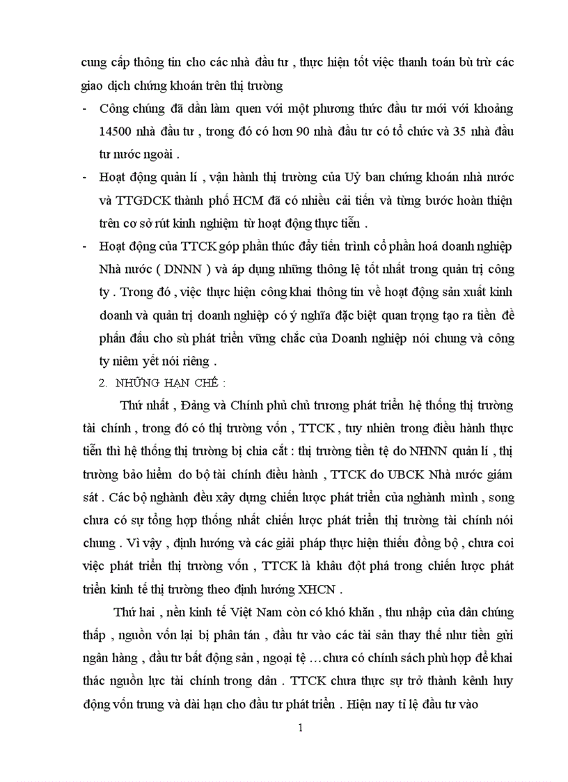 image for page TTCK Việt Nam trong những năm hoạt động và giải pháp tiếp tục phát triển