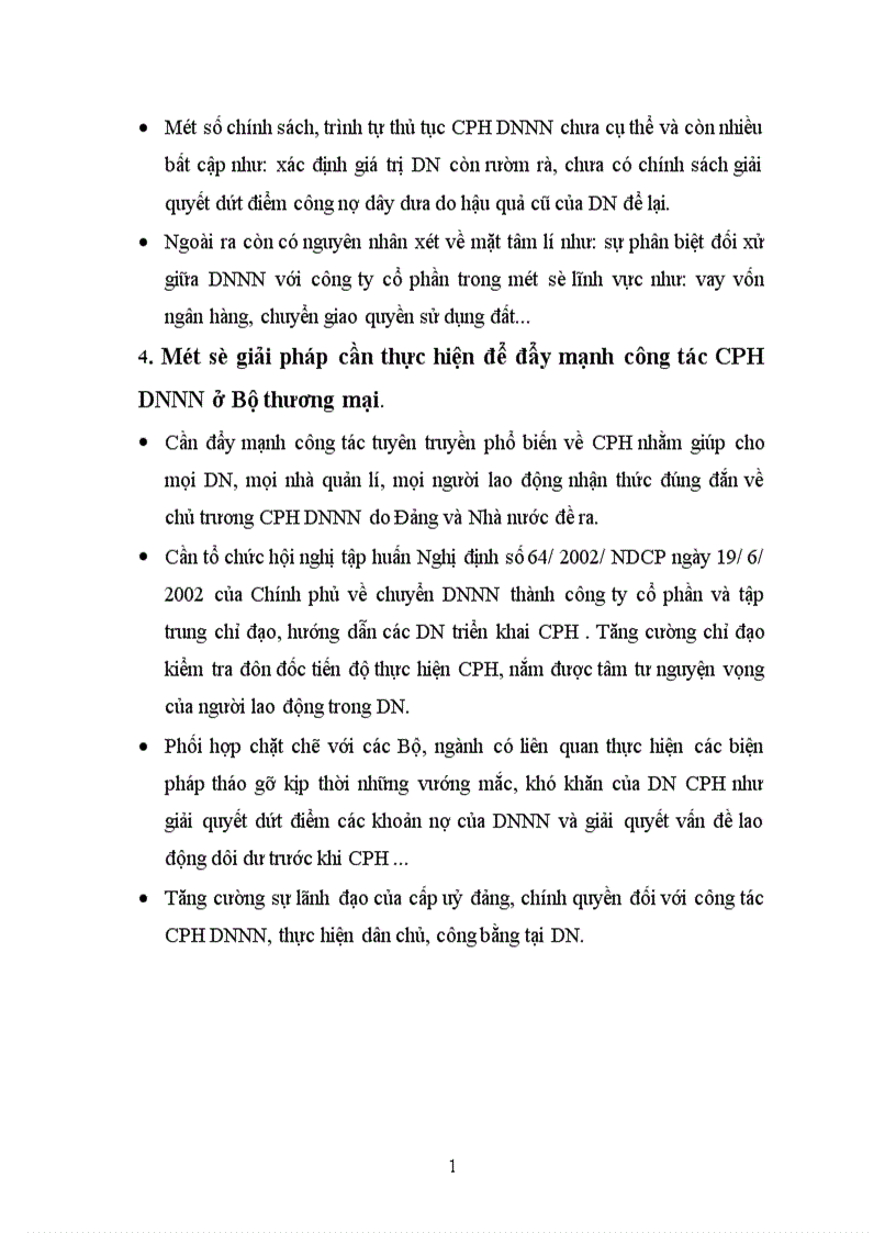 image for page Quá trình cổ phần hoá doanh nghiệp nhà nước ở Việt Nam. Tình hình cổ phần hoá doanh nghiệp nhà nước ở Bộ thương mại